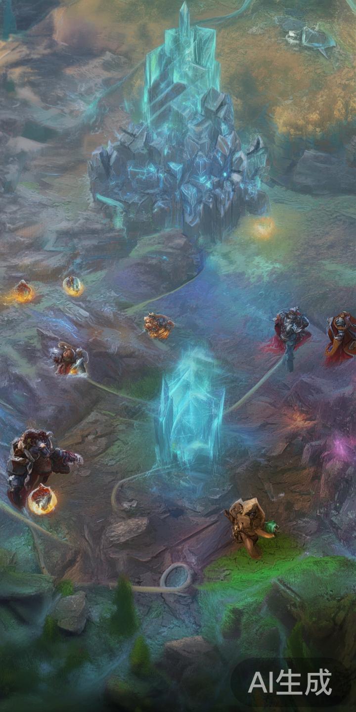 英雄联盟的官方比赛由两个队伍各五名选手组成，在一个